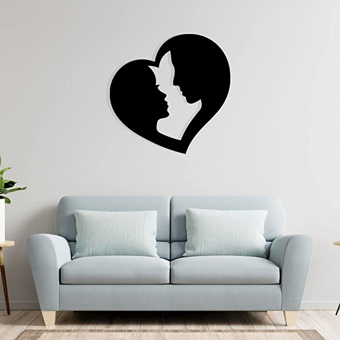 Artrooms Couple Love Metal Wall Art - Wall Decoration | Wall Hanging (25x25 inch) | Black Matte Finish