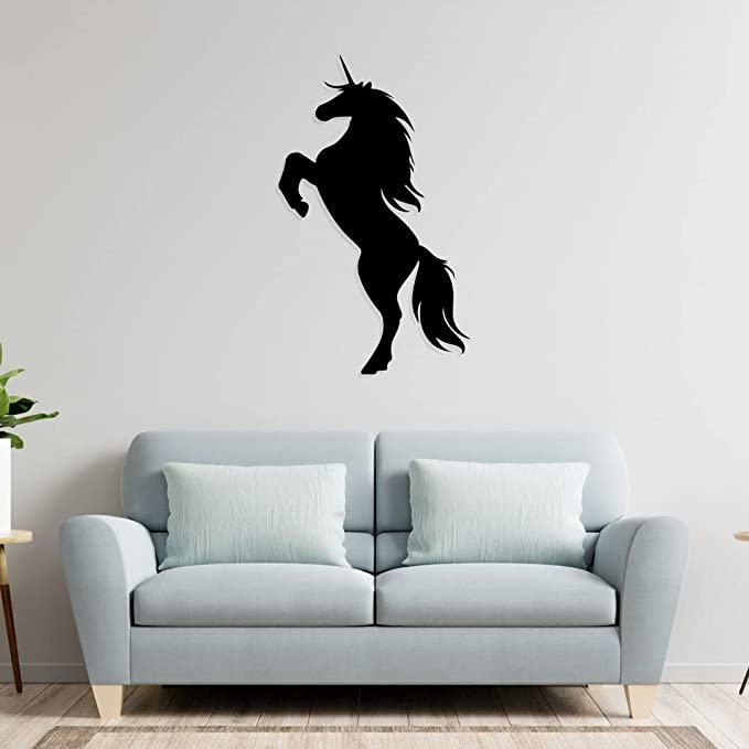 Artrooms Horse Metal Wall Art - Wall Decoration | Wall Hanging (15x25 inch) | Black Matte Finish