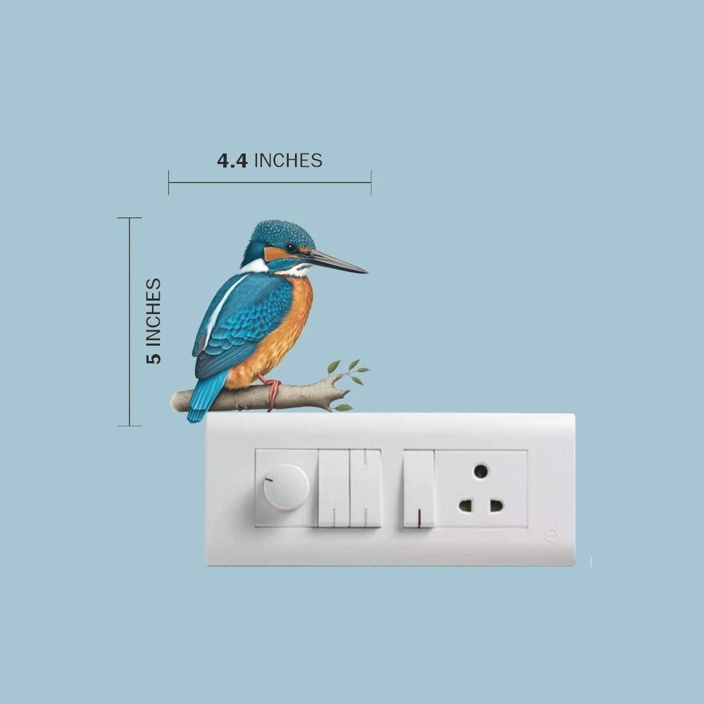 Bird Wall Sticker – Vinyl Kingfisher Wall Decal for Home & Room Décor