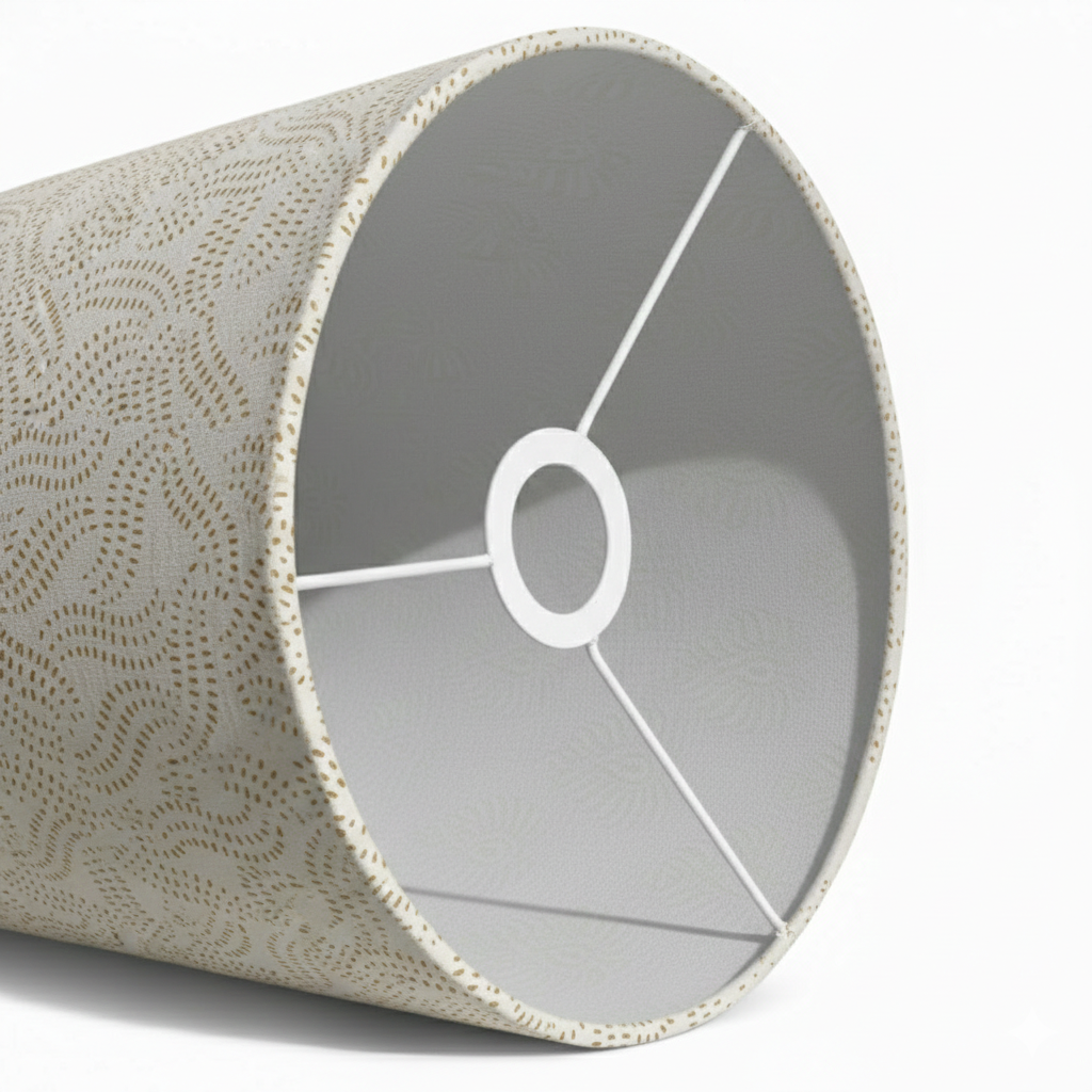 Fabric Lamp Shade – Block Print Cotton Pleated