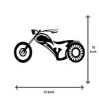 Artrooms Bike Metal Wall Art - Wall Decoration | Wall Hanging (25x12 inch) | Black Matte Finish