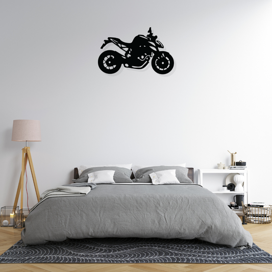 Artrooms Bike Metal Wall Art - Wall Decoration | Wall Hanging (25x15 inch) | Black Matte Finish