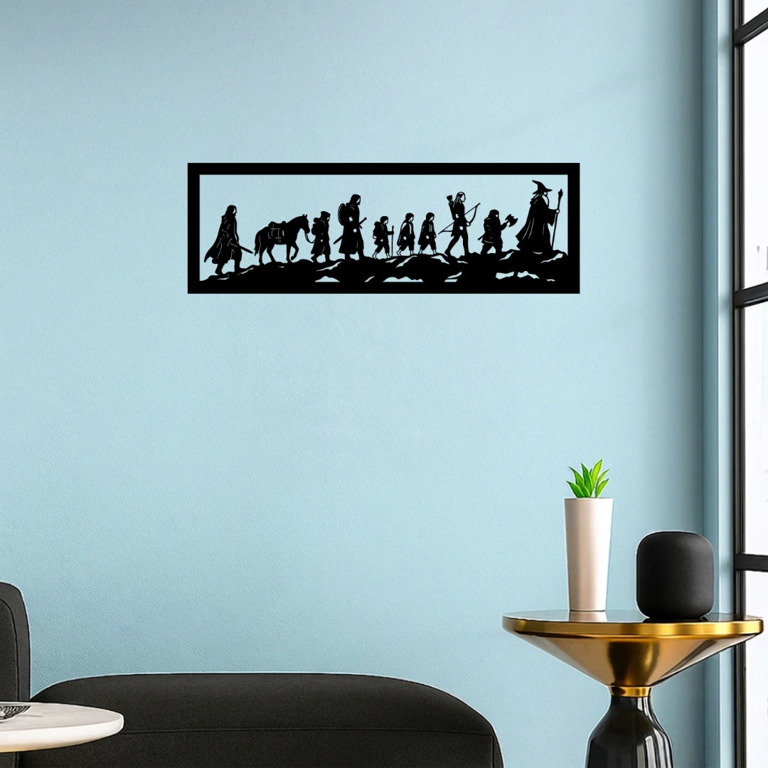 Lord of the Rings Metal Wall Art | Fellowship of the Ring | 24×8 Inch