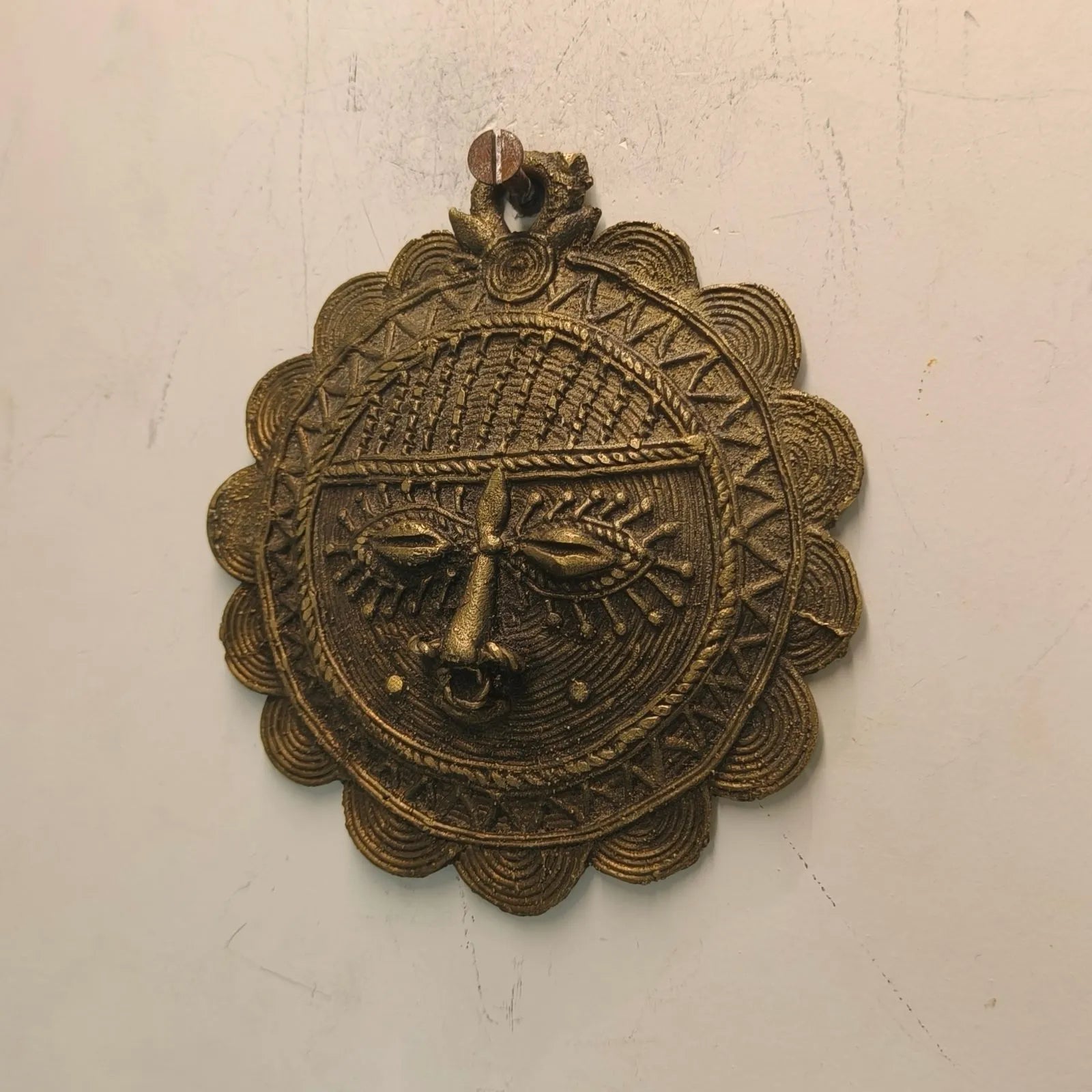 Dhokra Craft Circular Face Wall Hanging