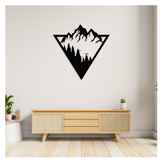 Artrooms Nature Metal Wall Art - Wall Decoration | Wall Hanging (25x25 inch) | Black Matte Finish