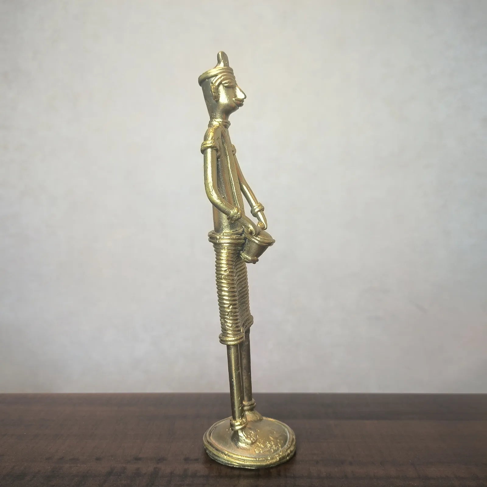 Dhokra Craft Standing Musician Figurine