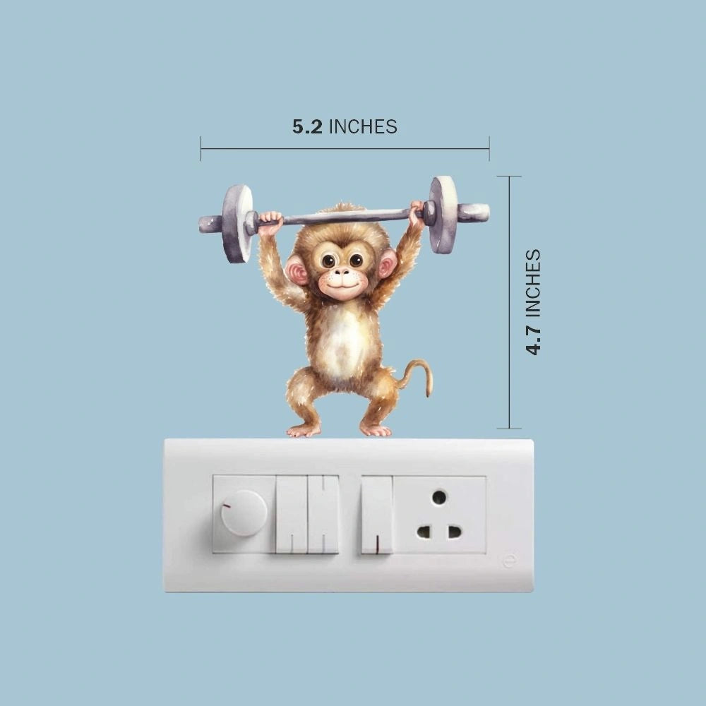 Monkey Wall Sticker – Fun Monkey Vinyl Wall Decal for Kids’ Room