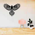 Artrooms Eagle Wings Metal Wall Art - Wall Decoration | Wall Hanging (25x20 inch) | Black Matte Finish