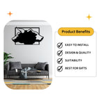 Artrooms Bull And Bear Metal Wall Art - Wall Decoration | Wall Hanging (25x14 inch) | Black Matte Finish