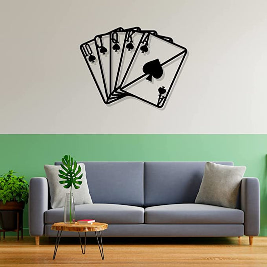 Artrooms Spade Metal Wall Art - Wall Decoration | Wall Hanging (25x18 inch) | Black Matte Finish
