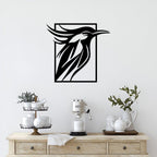 Artrooms Bird Metal Wall Art -  Wall Decoration | Wall Hanging (16x18 inch) | Black Matte Finish