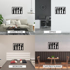 Artrooms Guitar Metal Wall Art - Wall Decoration | Wall Hanging (24x16 inch) | Black Matte Finish