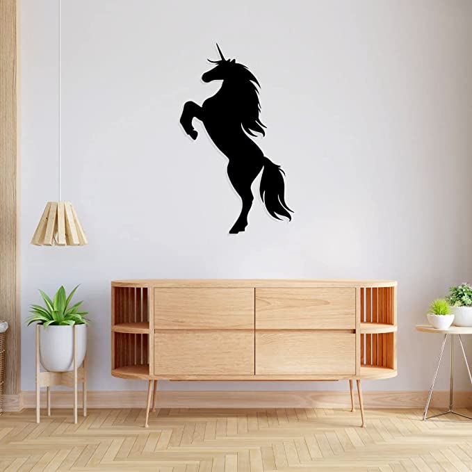 Artrooms Horse Metal Wall Art - Wall Decoration | Wall Hanging (15x25 inch) | Black Matte Finish