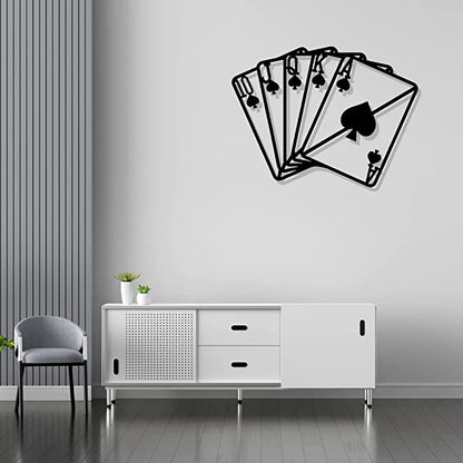 Artrooms Spade Metal Wall Art - Wall Decoration | Wall Hanging (25x18 inch) | Black Matte Finish