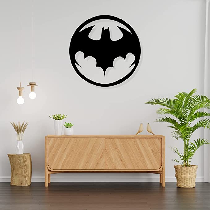 Artrooms Bat Metal Wall Art - Wall Decoration | Wall Hanging | Black Matte Finish