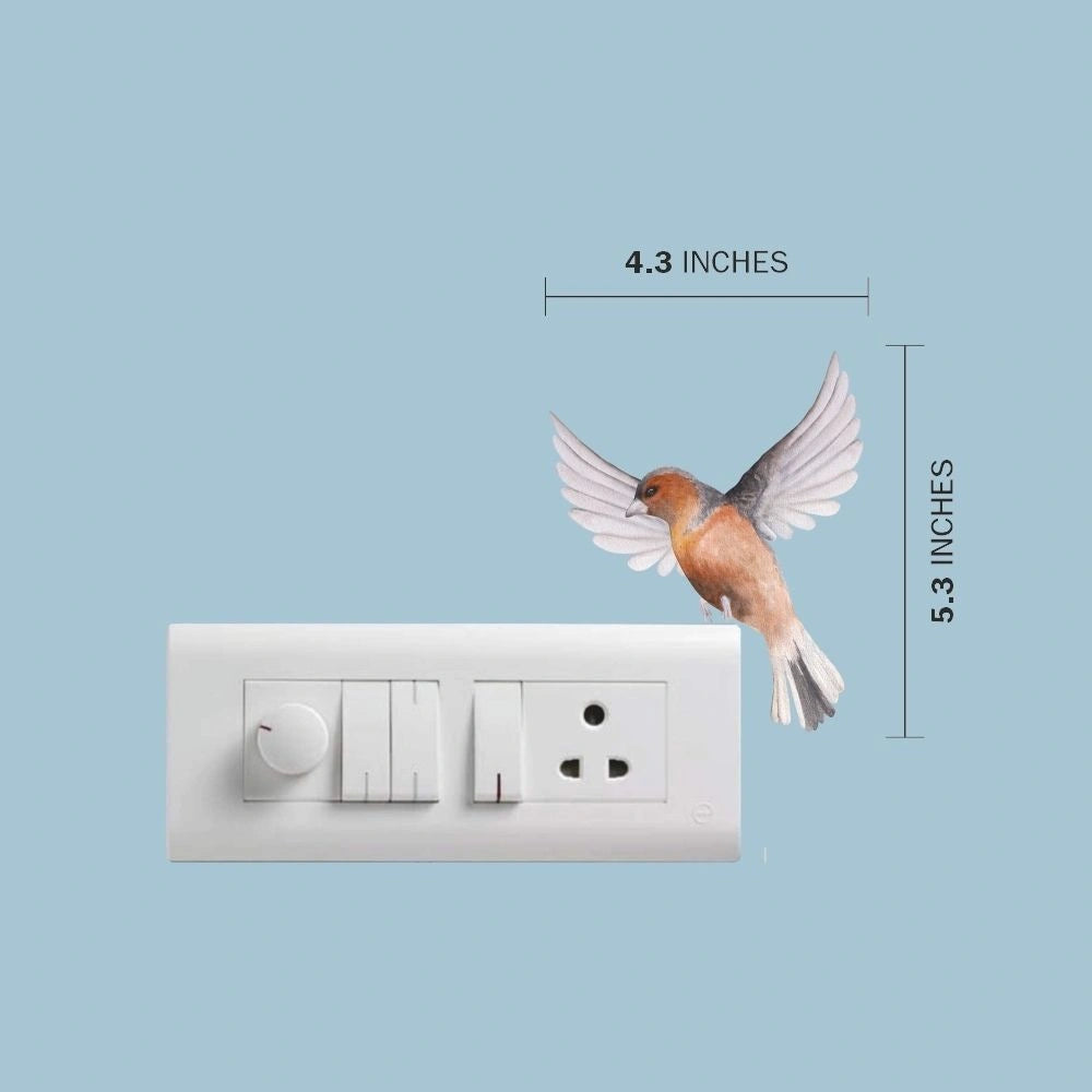 Chaffinch Bird Wall Sticker – Flying Vinyl Wall Decal for Home & Living Room