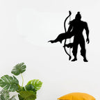 Artrooms Shree Ram Metal Wall Art - Wall Decoration | Wall Hanging (21x25 inch) | Black Matte Finish