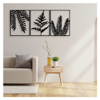 Artrooms Trees Metal Wall Art - Wall Decoration | Wall Hanging (57x25 inch) | Black Matte Finish