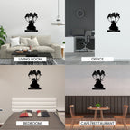 Artrooms Shree Swami Samarth Metal Wall Art - Wall Decoration | Wall Hanging (16x24 inch) | Black Matte Finish