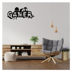 Artrooms Gamer Metal Wall Art - Wall Decoration | Wall Hanging (25x12 inch) | Black Matte Finish