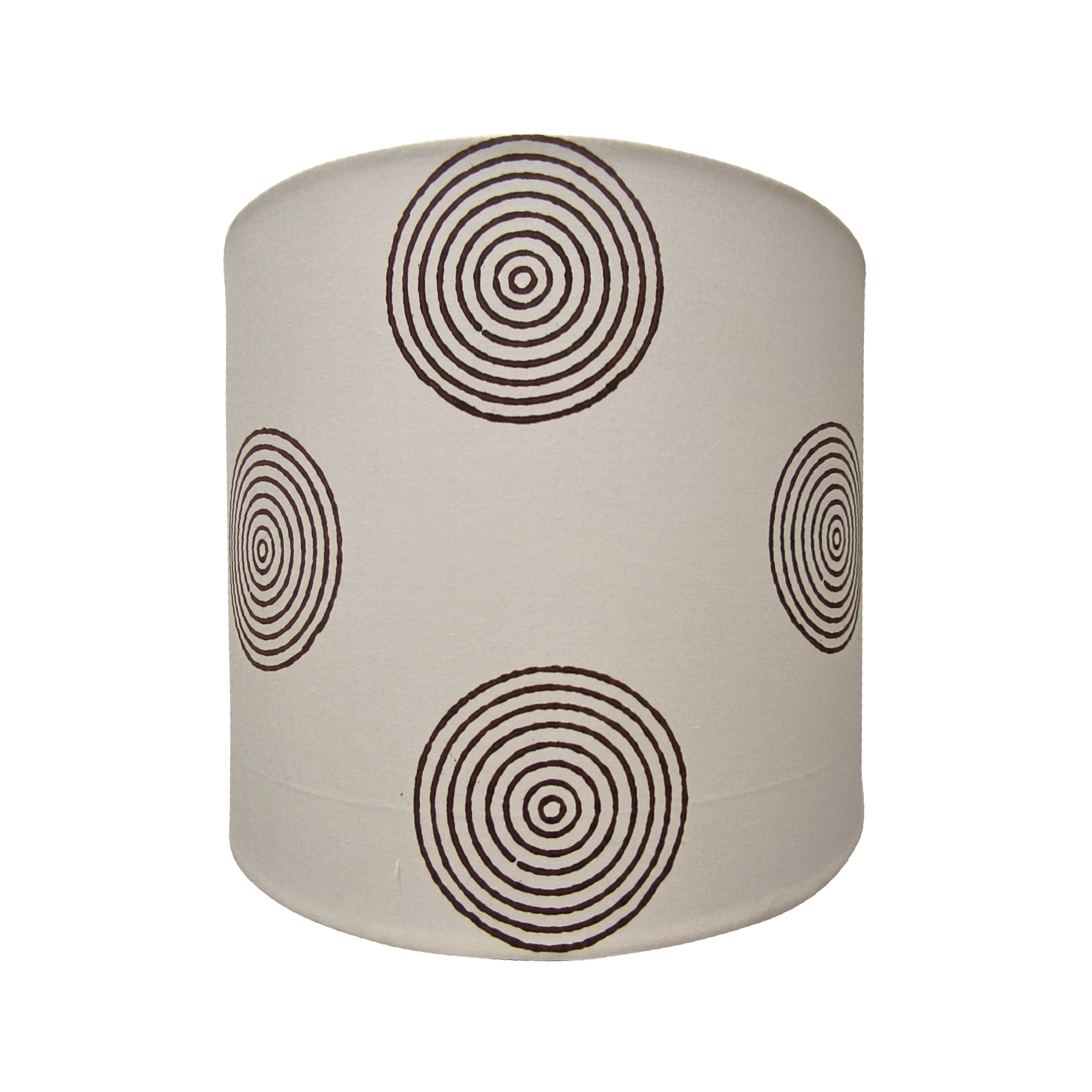 Fabric Lamp Shade – Concentric Circle Block Print Cotton