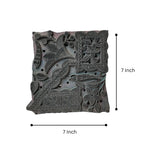 Vintage Hand-Carved Wooden Printing Block – Bird & Floral Panel