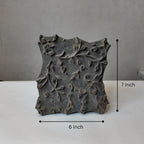 Vintage Hand-Carved Wooden Printing Block – Flowing Leaf Vine