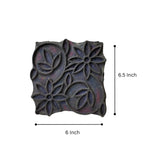 Vintage Hand-Carved Wooden Printing Block – Blooming Vine Cluster