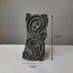Vintage Hand-Carved Wooden Printing Block – Double S-Curve Paisley Scroll