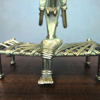 Dhokra Tribal Lady Reading Book on Cot Handmade Home Decor