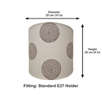 Fabric Lamp Shade – Concentric Circle Block Print Cotton