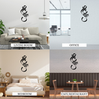 Artrooms Shree Ganeshay Namah Metal Wall Art - Wall Decoration | Wall Hanging (12x24 inch) | Black Matte Finish