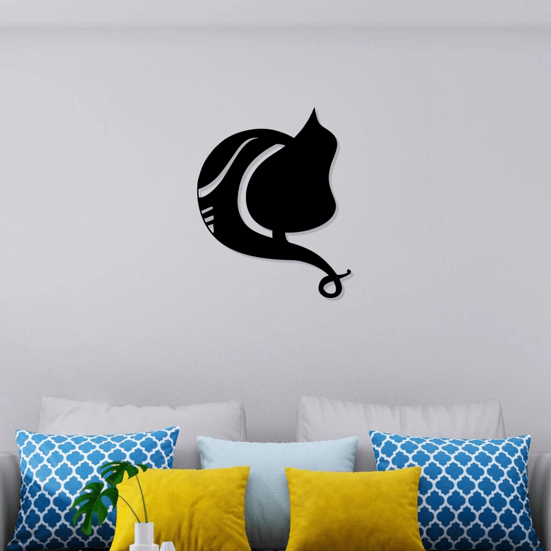 Minimalist Ganesh Metal Wall Art – Abstract Ganesha Wall Hanging | Modern Hindu Home Decor for Home, Temple, Living Room & Office