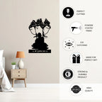 Artrooms Shree Swami Samarth Metal Wall Art - Wall Decoration | Wall Hanging (16x24 inch) | Black Matte Finish