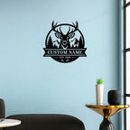 Personalized Nature Deer Metal Wall Art