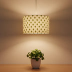 Fabric Lamp Shade – Green Leaf Block Print Cotton
