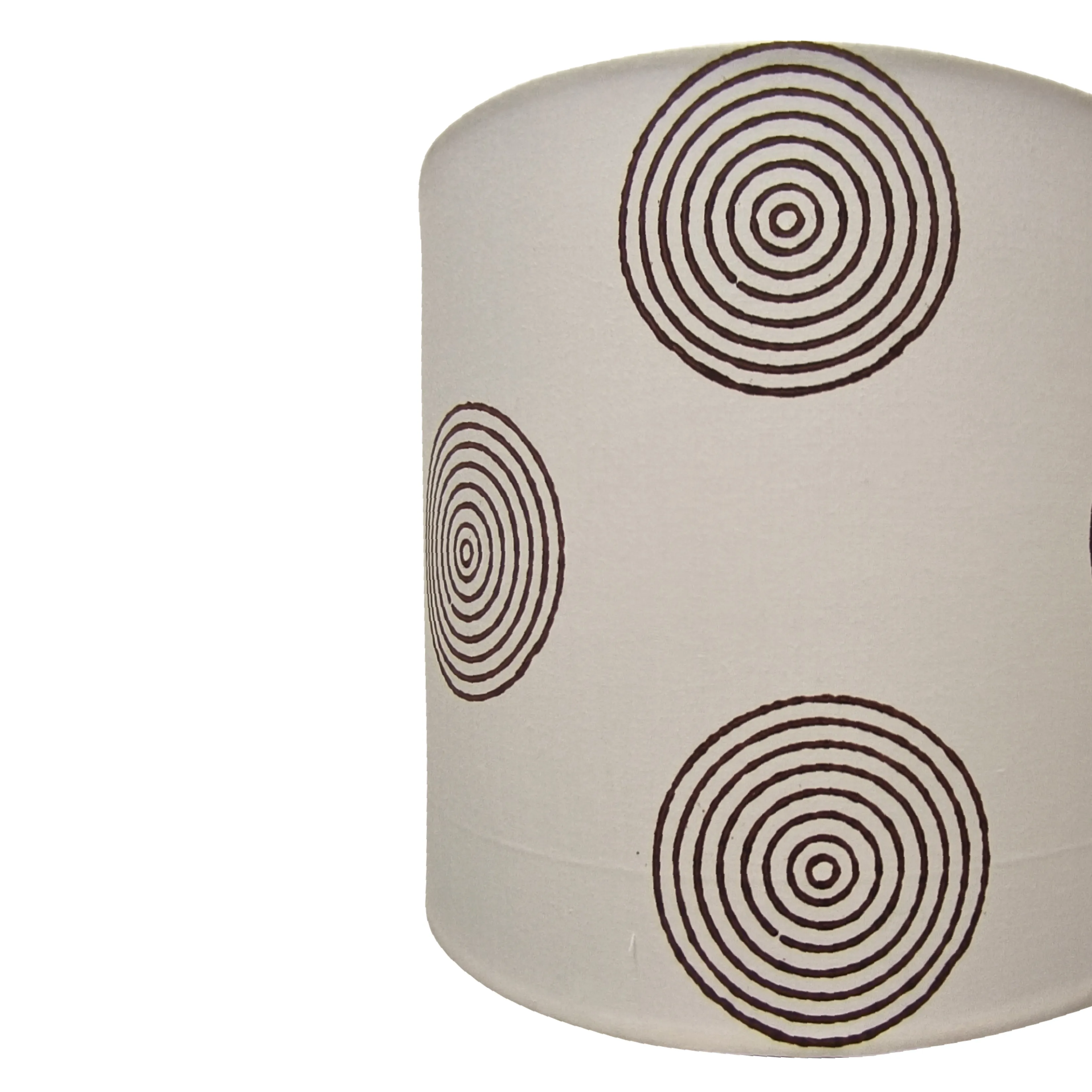 Fabric Lamp Shade – Concentric Circle Block Print Cotton