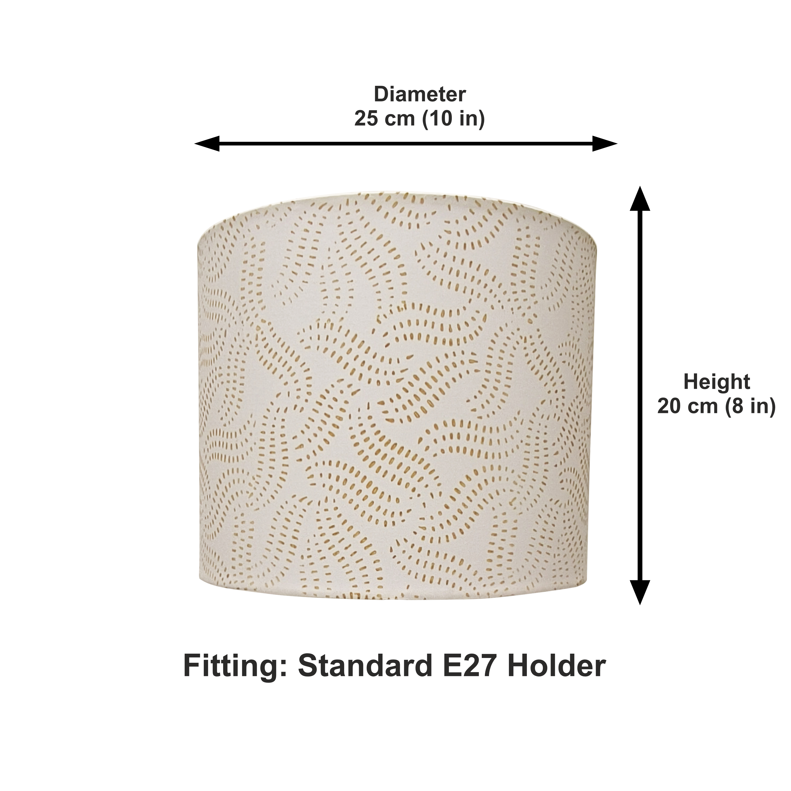 Fabric Lamp Shade – Block Print Cotton Pleated