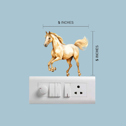 Horse Wall Sticker 5x5 inches – removable running horse vinyl wall decal