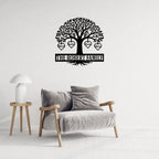 Personalized Heart Family Metal Wall Art