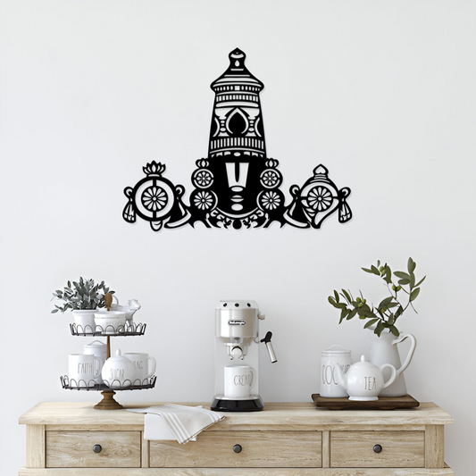 Artrooms Tirupati Balaji Metal Wall Art 24x19 inch | Lord Venkateswara Hanging for Temple Decor