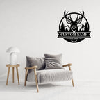 Personalized Nature Deer Metal Wall Art