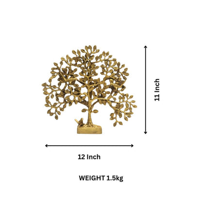 Brass Tree of Life Sculpture 12 x 11 inch, 1.5kg solid brass decorative art piece