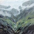 Water Color Handmade Painting 11 X 18 Inch - (Mountain98)