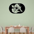 Artrooms Bull and Bear Metal Wall Art - Wall Decoration | Wall Hanging (25x15 inch) | Black Matte Finish