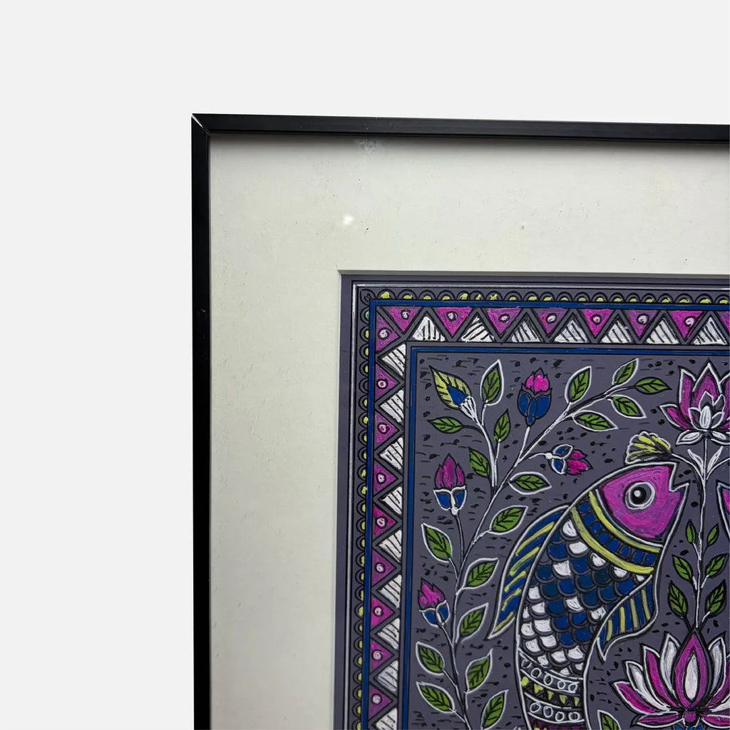 Madhubani Two Women Peacock Painting