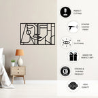 Abstract face line art metal wall art highlighting precision cutting and powder coated durable finish