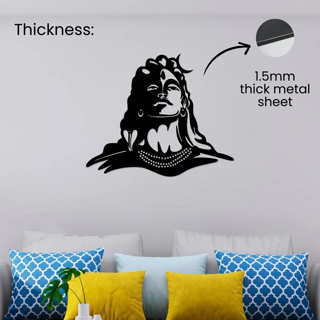 Adiyogi Metal Wall Art 1.5mm thick metal sheet