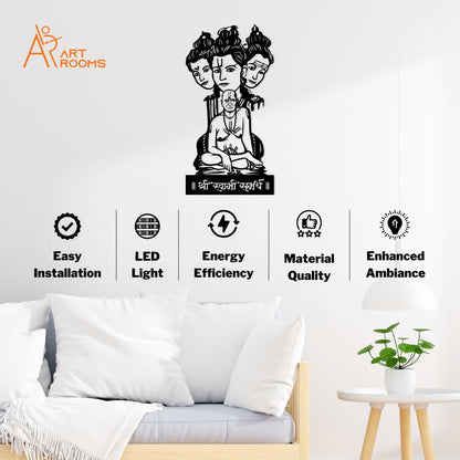 Artrooms Swami Samarth Metal Wall Art With Light product info