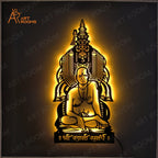 Tulja Bhavani and Swami Samarth Metal Wall Art With Light